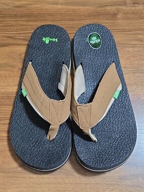 Sanuk Beer Cozy 2 Tan / Tobacco Flip Flops - Men's